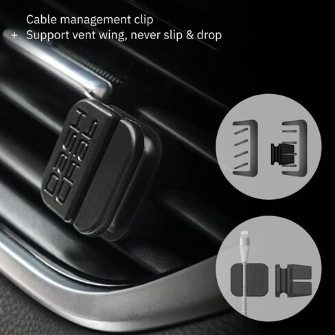 [Made in Korea] Car Phone Holder Mount for Air Vent Luxury Metal Universal Fit Compatible with All iPhone, Samsung, Secure and Strong Install with Vent Protect Cube (Bronze) in Saudi Arabia