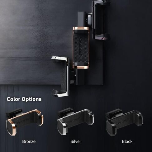 [Made in Korea] Car Phone Holder Mount for Air Vent Luxury Metal Universal Fit Compatible with All iPhone, Samsung, Secure and Strong Install with Vent Protect Cube (Bronze) in Saudi Arabia