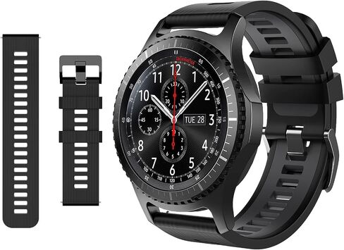 TiMOVO Band Compatible with Watch GT3 46mm/Galaxy Watch 46mm/Watch 3 45mm/Gear S3 Classic, 22mm Sports Silicone Replacement Watchband in Saudi Arabia