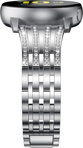 YEEJOK Vivoactive 5/3 Bands Metal for Men Women, 20mm Enameled Metal Watch Band Compatible for Garmin Venu/Venu Sq/Venu 2 Plus/Vivoactive 3 Music/Forerunner 645/245 Smartwatch in Kuwait