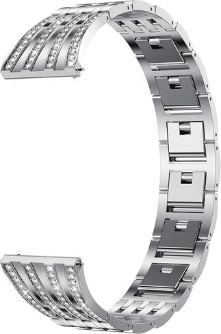 YEEJOK Vivoactive 5/3 Bands Metal for Men Women, 20mm Enameled Metal Watch Band Compatible for Garmin Venu/Venu Sq/Venu 2 Plus/Vivoactive 3 Music/Forerunner 645/245 Smartwatch in Kuwait