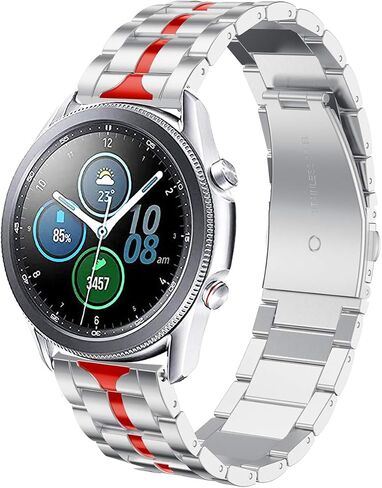 YEEJOK Vivoactive 5/3 Bands Metal for Men Women, 20mm Enameled Metal Watch Band Compatible for Garmin Venu/Venu Sq/Venu 2 Plus/Vivoactive 3 Music/Forerunner 645/245 Smartwatch in Kuwait