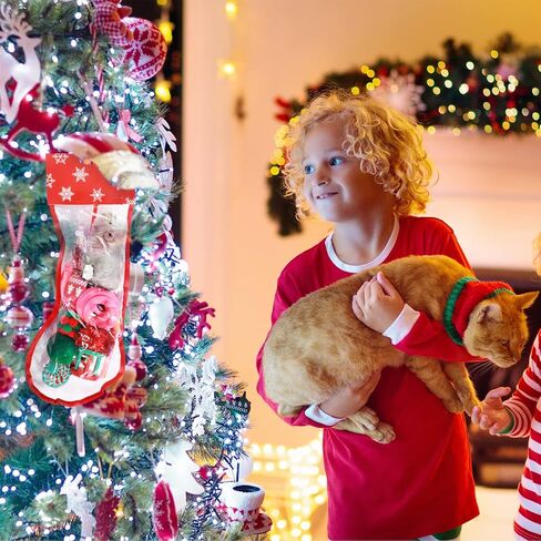 Sratte 12 Pieces Christmas Stocking Cat Toys Sets Christmas Cat Toys Stocking Stuffers Christmas Interactive Kitten Toys with Mouse, Squeaky Toys, Balls, Cat Teaser for Indoor Cats in Saudi Arabia