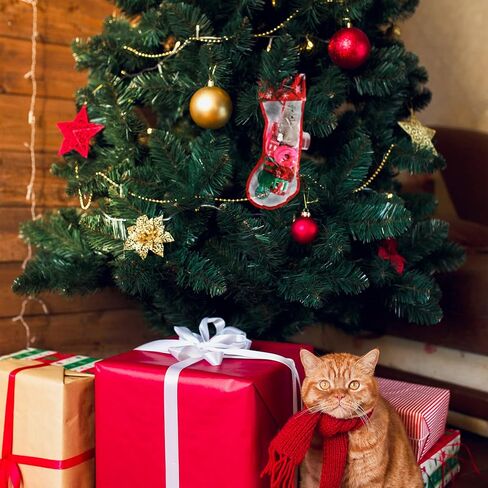 Sratte 12 Pieces Christmas Stocking Cat Toys Sets Christmas Cat Toys Stocking Stuffers Christmas Interactive Kitten Toys with Mouse, Squeaky Toys, Balls, Cat Teaser for Indoor Cats in Saudi Arabia