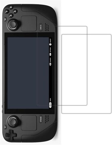 واقي شاشة من الزجاج المقسى لجهاز Steam Deck 7.0 بوصة 2021 و2022/Steam Deck OLED 7.4 بوصة 2023، مضاد للتوهج، صلابة 9H، سهل التركيب، شفاف عالي الدقة، عبوتان in Kuwait