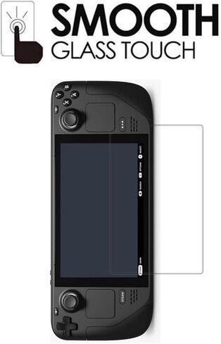 واقي شاشة من الزجاج المقسى لجهاز Steam Deck 7.0 بوصة 2021 و2022/Steam Deck OLED 7.4 بوصة 2023، مضاد للتوهج، صلابة 9H، سهل التركيب، شفاف عالي الدقة، عبوتان in Kuwait