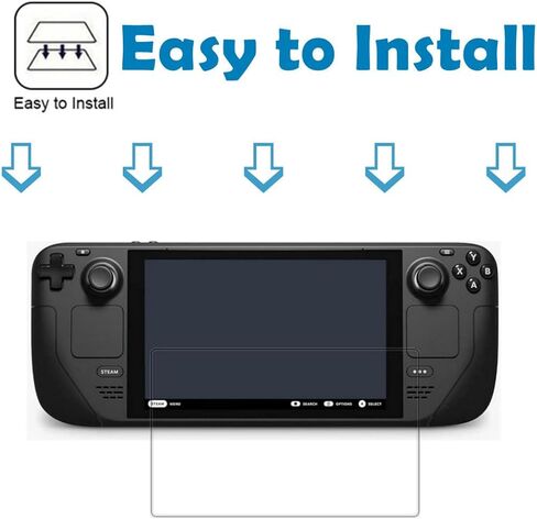واقي شاشة من الزجاج المقسى لجهاز Steam Deck 7.0 بوصة 2021 و2022/Steam Deck OLED 7.4 بوصة 2023، مضاد للتوهج، صلابة 9H، سهل التركيب، شفاف عالي الدقة، عبوتان in Kuwait