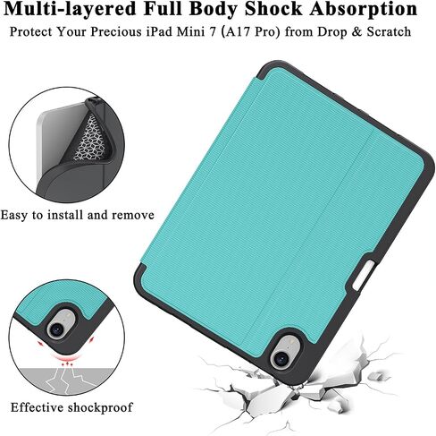 حافظة Soke لجهاز iPad Mini 7 A17 Pro 2024 & Mini 6 2021 8.3 بوصة، غطاء حامل رفيع ممتاز مقاوم للصدمات [الجيل الثاني من شحن قلم Apple + تنبيه/غفو تلقائي] لجهاز iPad Mini الجيل السابع/السادس، بنفسجي in Saudi Arabia