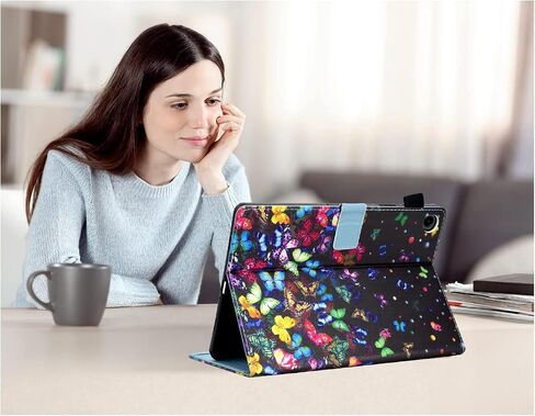 Case for iPad 10th Generation 10.9 inch 2022, Funut Premium PU Leather Stand Smart Cover Case for iPad 10th Gen 2022, Auto Wake/Sleep Smart Shell with Pencil Holder, Purple Flower Sea in Kuwait