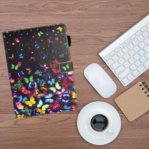Case for iPad 10th Generation 10.9 inch 2022, Funut Premium PU Leather Stand Smart Cover Case for iPad 10th Gen 2022, Auto Wake/Sleep Smart Shell with Pencil Holder, Purple Flower Sea in Kuwait
