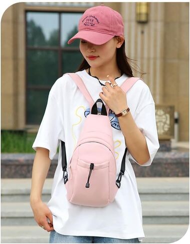 Waterproof Sling Backpack Crossbody Sling Bag for Women Men, Multipurpose Travel Hiking Adjustable Chest Bag Casual Daypack in Saudi Arabia
