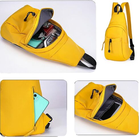 Waterproof Sling Backpack Crossbody Sling Bag for Women Men, Multipurpose Travel Hiking Adjustable Chest Bag Casual Daypack in Saudi Arabia