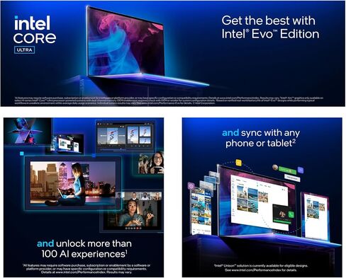 acer Swift Go 16" Copiolot+ AI Laptop, 16:10 Touchscreen, Intel EVO Core Ultra 9-185H(Beats i9-12900HK), Wi-Fi 7, QHD Webcam, win11, w/Cloth (32GB RAM | 1TB SSD) in Saudi Arabia