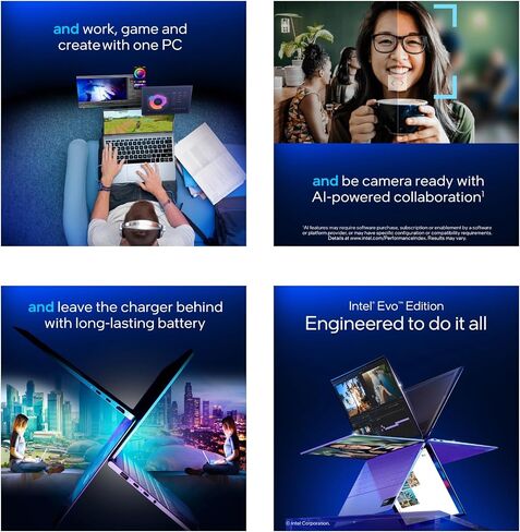 acer Swift Go 16" Copiolot+ AI Laptop, 16:10 Touchscreen, Intel EVO Core Ultra 9-185H(Beats i9-12900HK), Wi-Fi 7, QHD Webcam, win11, w/Cloth (32GB RAM | 1TB SSD) in Saudi Arabia