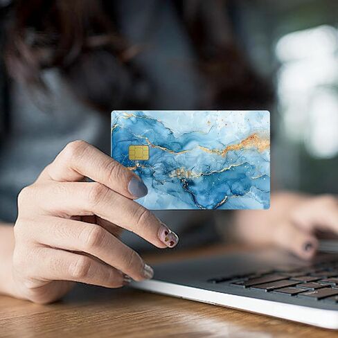 غلاف ملصق بطاقة الائتمان، 4 قطع غطاء لاصق لبطاقات الخصم، ملصقات لاصقة قابلة للإزالة لرخصة القيادة، بطاقة النقل، بطاقة المفتاح (حجري) in Kuwait