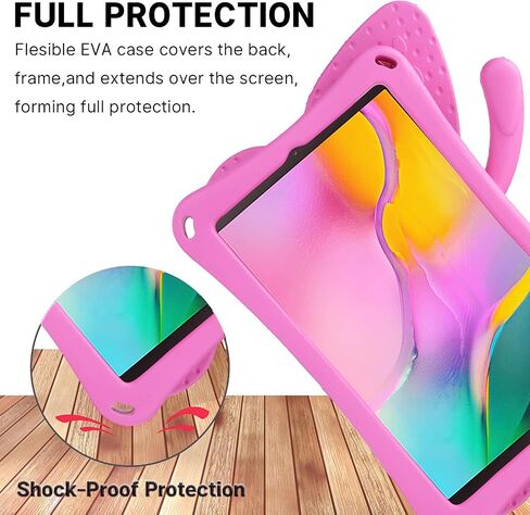 Samsung Galaxy Tab S6 Lite 10.4 Kids case P610 P620 2024 Cute Butterfly Case with Stand for Kids Light Weight EVA Rugged Shockproof Heavy Duty Kids Friendly Full Cover for Boy Girl (Rose) in Saudi Arabia