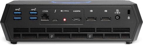 كمبيوتر مكتبي صغير للألعاب Intel NUC Serpent Canyon i7-12700H، ARC A770M 16 جيجابايت، 32 جيجابايت DDR4، 256 جيجابايت PCIe SSD، 2 Thunderbolt 4، WiFi 6E، بلوتوث 5.3، 330 واط PSU، Win 11 Home مع موسع منفذ USB DKZ in Saudi Arabia