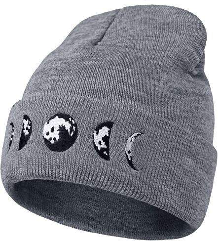 Gothic Moon Phase Skull Beanie Hats for Men Women, Halloween Knit Winter Hat for Birthday in Kuwait