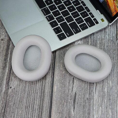 MOLGRIA WH-1000XM5 Ear Pads Cushion, Replacement Protein Leather Earpads for Sony WH1000XM5 Noise Canceling Over-Ear Headphones(Silver) in Kuwait