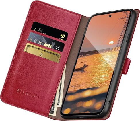 for Samsung Galaxy S23 Plus Phone case[RFID Blocking Leather],[3 Credit Card Slot] Flip Folio Book Shockproof Protector,Holder Stand Cases,Women Men for Samsung S23Plus Wallet Cover,Red in Saudi Arabia