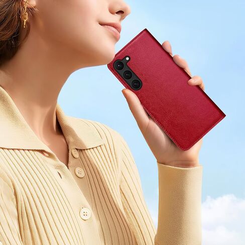 for Samsung Galaxy S23 Plus Phone case[RFID Blocking Leather],[3 Credit Card Slot] Flip Folio Book Shockproof Protector,Holder Stand Cases,Women Men for Samsung S23Plus Wallet Cover,Red in Saudi Arabia