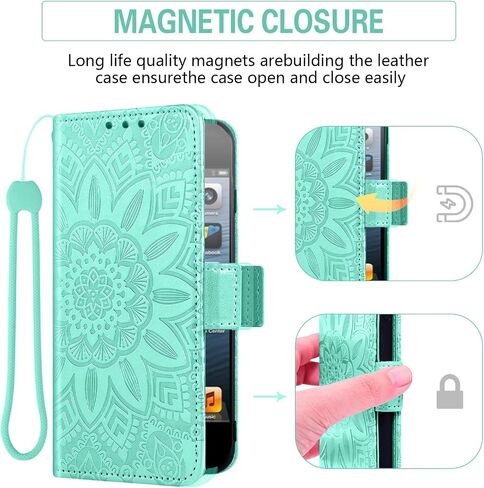 Asuwish Phone Case for Samsung Galaxy A25 5G/A24 4G/M34 /F34 with Tempered Glass Screen Protector and Flower Leather Wallet Flip Cover Credit Card Holder Cell Accessories A 25 25A 24A LTE Women Red in Saudi Arabia