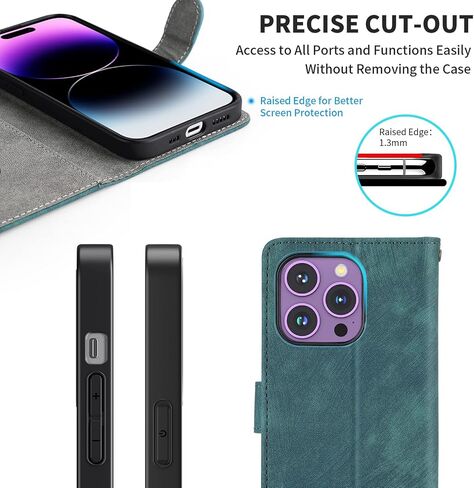 Compatible with BLU View 4 Wallet Case with Screen Protector [RFID Blocking] Leather Flip Case Card Holder Kickstand Cell Phone Cover for Blue BLU View4 B135DL -Black in Saudi Arabia