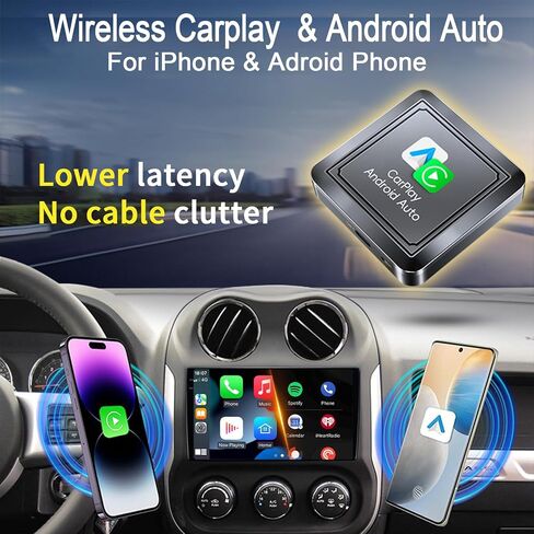 OCA5.0 2 in 1 for Apple Carplay Wireless Adapter & Android Auto Wireless Adapter,2024 Newly Upgraded,Dual System,Plug & Play,Stable no Latency,not Offline.Fit for iPhone & Android Phone. in Saudi Arabia