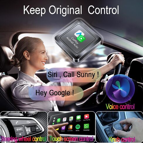 OCA5.0 2 in 1 for Apple Carplay Wireless Adapter & Android Auto Wireless Adapter,2024 Newly Upgraded,Dual System,Plug & Play,Stable no Latency,not Offline.Fit for iPhone & Android Phone. in Saudi Arabia