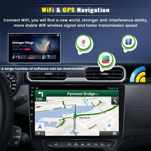 [4+64G] 8-Core Android 13 Car Stereo for Dodge Ram 1500 2500 3500 2013-2018(Manual AC) with Carplay&Android Auto,9 Inch Car Radio with Mirror Link Bluetooth FM/RDS WiFi GPS SWC Dual USB+Backup Camera in Saudi Arabia