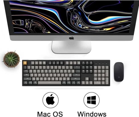 لوحة مفاتيح ميكانيكية مخصصة Keychron C2 Pro QMK/VIA، حجم كامل 100% 108 مفاتيح قابلة للبرمجة بإضاءة خلفية RGB ومفتاح أحمر، أغطية مفاتيح PBT مزدوجة اللقطة، لوحة مفاتيح سلكية للألعاب لنظام التشغيل Mac Windows Linux in Kuwait