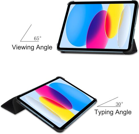 حافظة لجهاز iPad الجيل العاشر 10.9 بوصة 2022، غطاء ذكي نحيف وخفيف الوزن ثلاثي الطي مع خاصية الاستيقاظ/النوم التلقائي من جلد البولي يوريثان، حافظة خلفية صلبة مضادة للصدمات لجهاز iPad 10th Gen، Don't Touch Me Eye in Kuwait