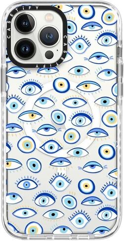 حافظة CASETiFY Impact لهاتف iPhone 13 Pro Max متوافقة مع Magsafe - زهور الربيع الساطعة - نمط زهور الأقحوان - الصقيع الشفاف in Kuwait