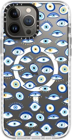 حافظة CASETiFY Impact لهاتف iPhone 13 Pro Max متوافقة مع Magsafe - زهور الربيع الساطعة - نمط زهور الأقحوان - الصقيع الشفاف in Kuwait