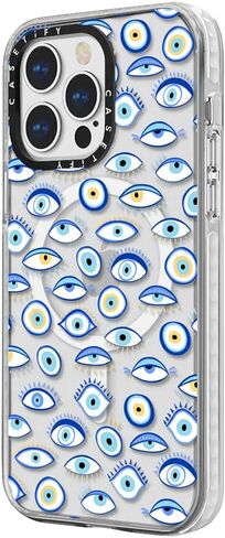 حافظة CASETiFY Impact لهاتف iPhone 13 Pro Max متوافقة مع Magsafe - زهور الربيع الساطعة - نمط زهور الأقحوان - الصقيع الشفاف in Kuwait