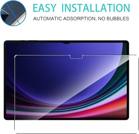 عبوتان متوافقتان مع واقي شاشة Samsung Galaxy Tab S10 Ultra/Tab S9 Ultra 2023/Tab S8 Ultra/Tab S7 Ultra 2022، تغطية كاملة 9H من الزجاج المقوى، مقاوم للخدش عالي الدقة، خالي من الفقاعات in Kuwait