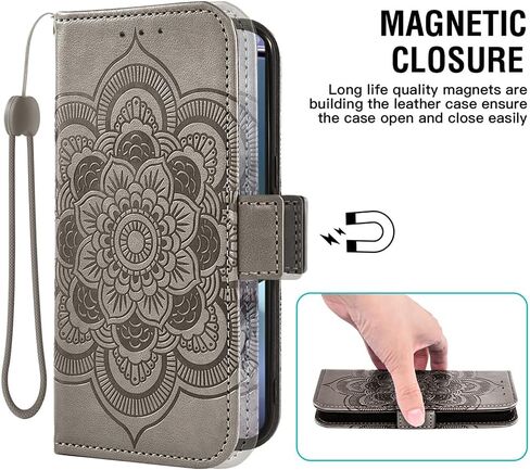 Asuwish Phone Case for TCL 50 XL 5G Wallet Cover with Tempered Glass Screen Protector and Leather Flip Credit Card Holder Stand Flower Folio Purse Cell Accessories TCL50XL 50XL T702W Women Men Purple in Saudi Arabia