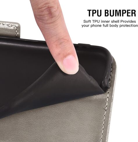 Asuwish Phone Case for TCL 50 XL 5G Wallet Cover with Tempered Glass Screen Protector and Leather Flip Credit Card Holder Stand Flower Folio Purse Cell Accessories TCL50XL 50XL T702W Women Men Purple in Saudi Arabia