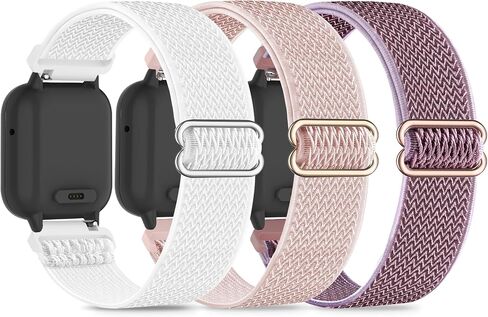 Sunnyson 3 Pack Stretchy Nylon Bands Compatible with Gizmo Watch 3 2 1/Gabb Watch 3 2 1/SyncUP kids Watch/Cosmo JrTrack 3/2 SE/2/1 Smartwatch, Quick Release Breathable Band Replacement for Kids in Saudi Arabia