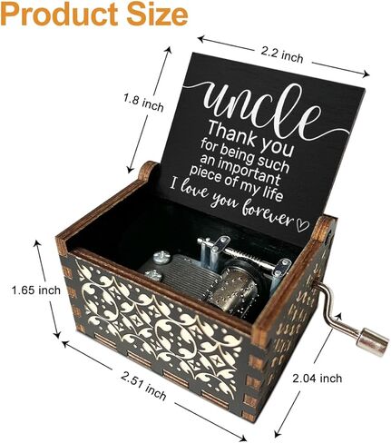 Gifts for Sisters Thank You for Being Such an Important Piece of My Life Wood Music Boxes for Unique Sister Gifts Vintage Music Box with Hand Crank Music Box U R My Sunshine Wooden Music Box - JRM635 in Kuwait