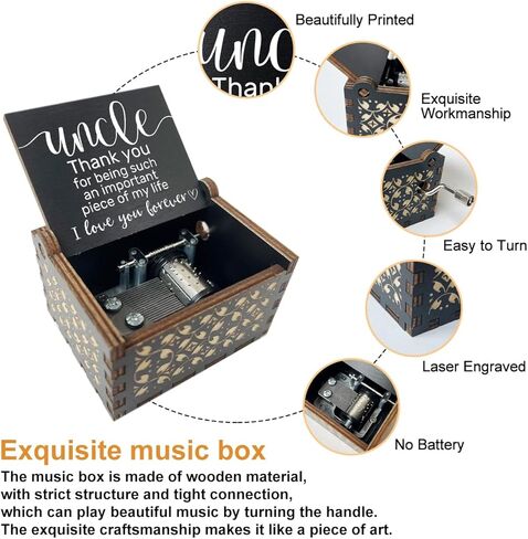 Gifts for Sisters Thank You for Being Such an Important Piece of My Life Wood Music Boxes for Unique Sister Gifts Vintage Music Box with Hand Crank Music Box U R My Sunshine Wooden Music Box - JRM635 in Kuwait