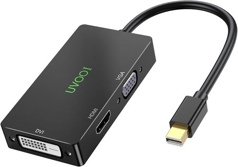 كابل محول Mini DisplayPort إلى HDMI DVI VGA، محول Mini DP 3 في 1 4K HDMI، فيديو VGA/DVI 1080P@60 هرتز (متوافق مع Thunderbolt 2)، ذكر MDP إلى HDMI أنثى لجهاز MacBook Pro/Air/iMac Surface in Kuwait