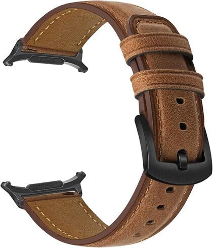 سوار TRUMiRR لساعة Galaxy Watch Ultra 47 مم للرجال، حزام ساعة جلدي بنقرة واحدة بدون فجوة لساعة Samsung Galaxy Watch Ultra 47 مم (2024) in Kuwait