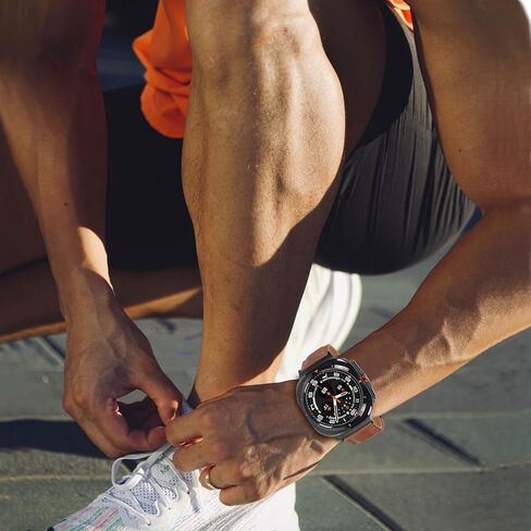 سوار TRUMiRR لساعة Galaxy Watch Ultra 47 مم للرجال، حزام ساعة جلدي بنقرة واحدة بدون فجوة لساعة Samsung Galaxy Watch Ultra 47 مم (2024) in Kuwait