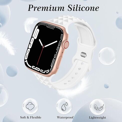 3 Pack Designer Straps Compatible With Apple Watch Band 38mm 40mm 41mm 42mm 44mm 45mm 46mm 49mm, Soft Silicone Band Compatible With iWatch Apple Watch Ultra 2/Series 10 9 8 7 6 5 4 3 2 1/SE/Ultra in Saudi Arabia