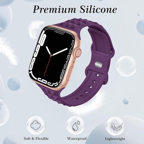 3 Pack Designer Straps Compatible With Apple Watch Band 38mm 40mm 41mm 42mm 44mm 45mm 46mm 49mm, Soft Silicone Band Compatible With iWatch Apple Watch Ultra 2/Series 10 9 8 7 6 5 4 3 2 1/SE/Ultra in Saudi Arabia