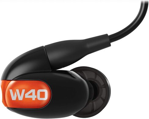سماعات Westone W40 Gen 2 بأربعة محركات True-Fit مع كابلات صوت وبلوتوث MMCX، أسود/برتقالي (WST-W40-2019) in Kuwait