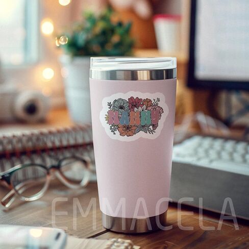 (3Pcs) Retro Floral Nana Sticker Grandma Sticker Perfect for Moms Mimi Nana Grandmother Mother's Day – Waterproof Vinyl Decal for Book Laptop Phones Tumbler Water Bottles, Size 3 x 2.2 Inch in Saudi Arabia