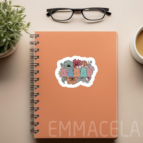 (3Pcs) Retro Floral Nana Sticker Grandma Sticker Perfect for Moms Mimi Nana Grandmother Mother's Day – Waterproof Vinyl Decal for Book Laptop Phones Tumbler Water Bottles, Size 3 x 2.2 Inch in Saudi Arabia