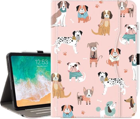 for iPad Air 13 Inch Case Floral, for iPad Air Case 13 Inch, for iPad Pro 12.9 6th/5th/4th/3rd Generation Case Pencil Holder/Hand Strap/Pocket/Anti-Skid Stripes, Auto Wake/Sleep, Black Flower in Saudi Arabia
